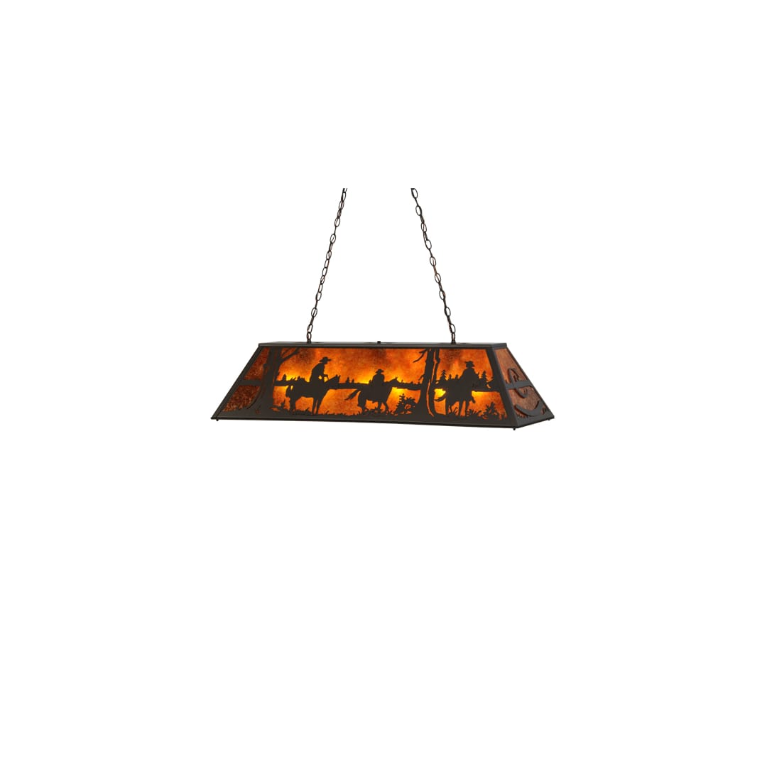 Personalized 9 Light 17" Wide Linear Pendant