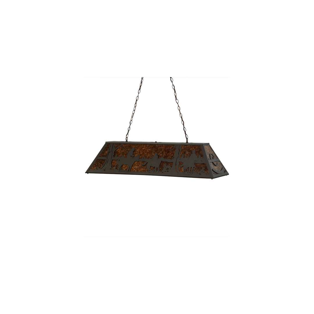 Personalized 9 Light 17" Wide Linear Pendant