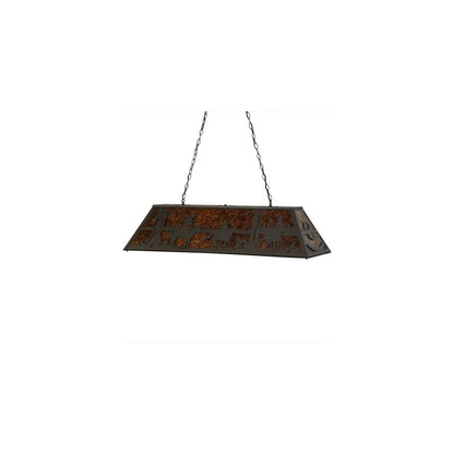Personalized 9 Light 17" Wide Linear Pendant