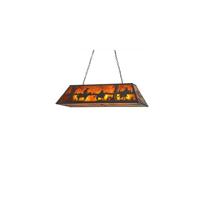 Personalized 9 Light 17" Wide Linear Pendant