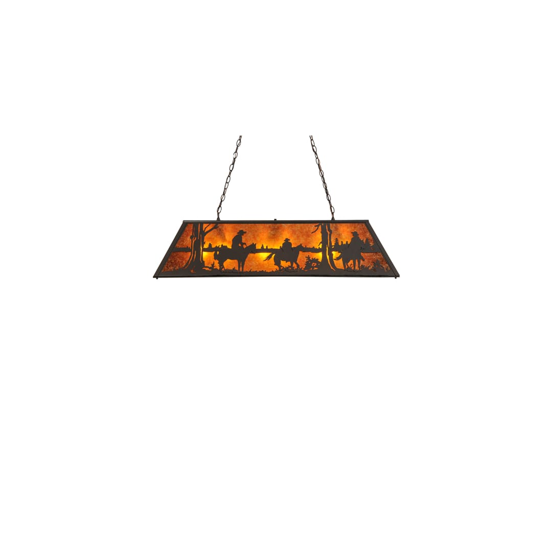 Personalized 9 Light 17" Wide Linear Pendant
