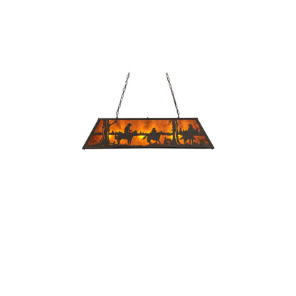 Personalized 9 Light 17" Wide Linear Pendant