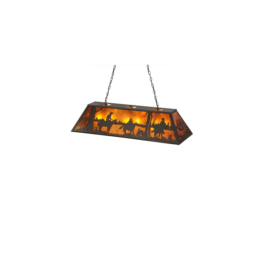 Personalized 9 Light 17" Wide Linear Pendant