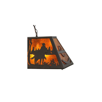 Personalized 9 Light 17" Wide Linear Pendant