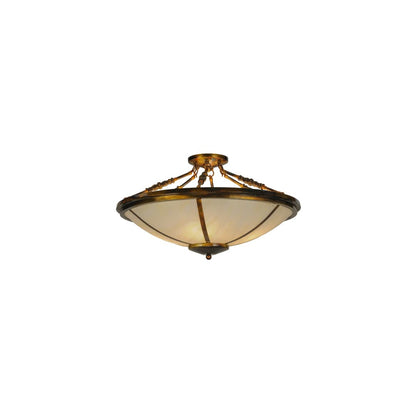 Commerce 4 Light 31" Wide Semi-Flush Bowl Ceiling Fixture - Light Burnished Transparent Gold Finish