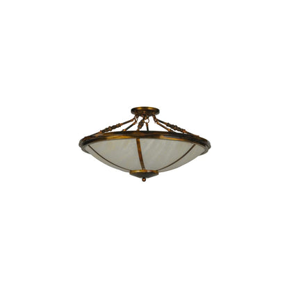 Commerce 4 Light 31" Wide Semi-Flush Bowl Ceiling Fixture - Light Burnished Transparent Gold Finish