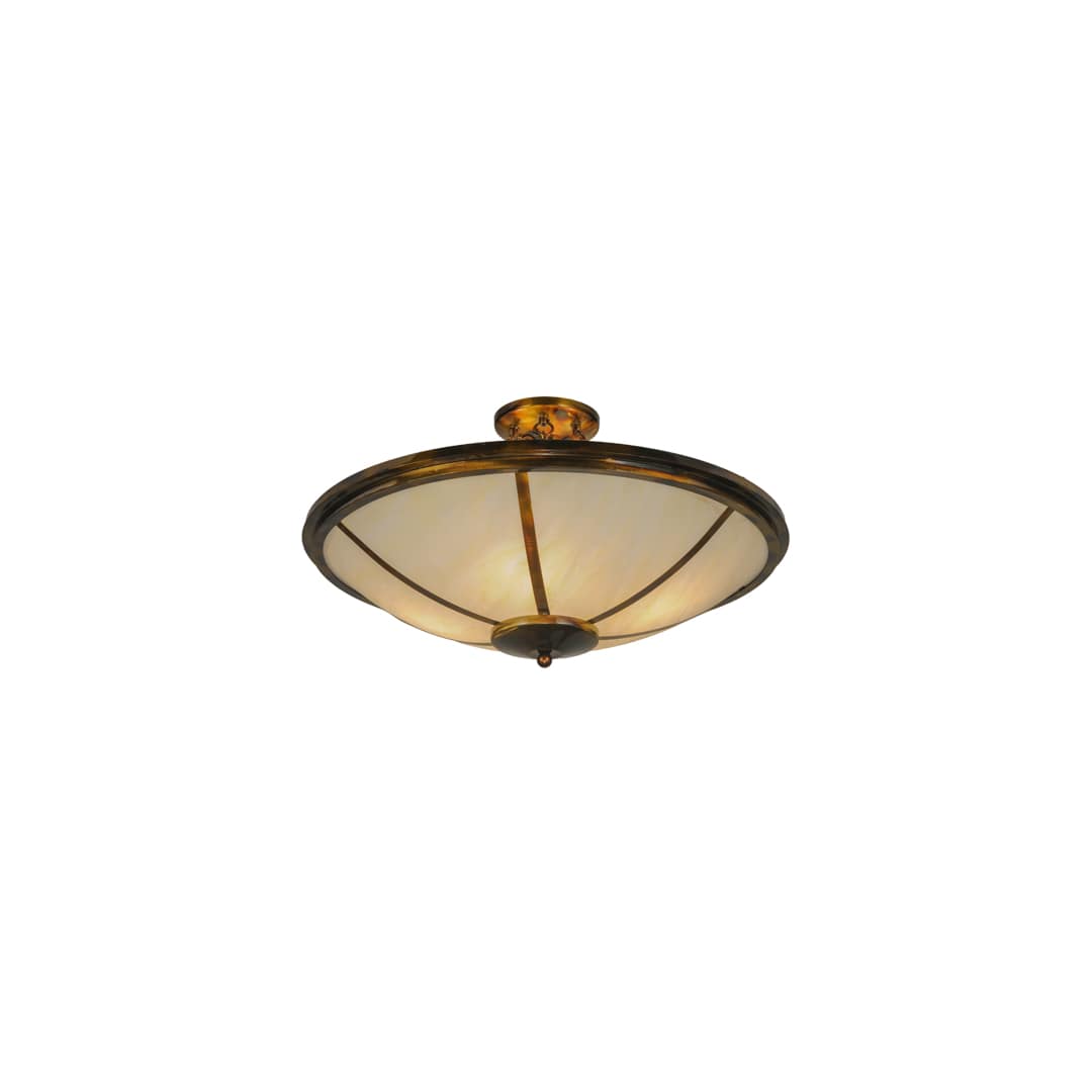 Commerce 4 Light 31" Wide Semi-Flush Bowl Ceiling Fixture - Light Burnished Transparent Gold Finish