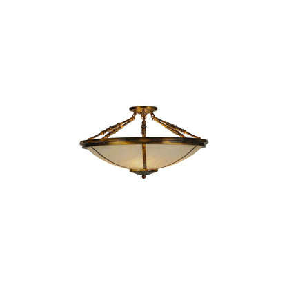 Commerce 4 Light 31" Wide Semi-Flush Bowl Ceiling Fixture - Light Burnished Transparent Gold Finish