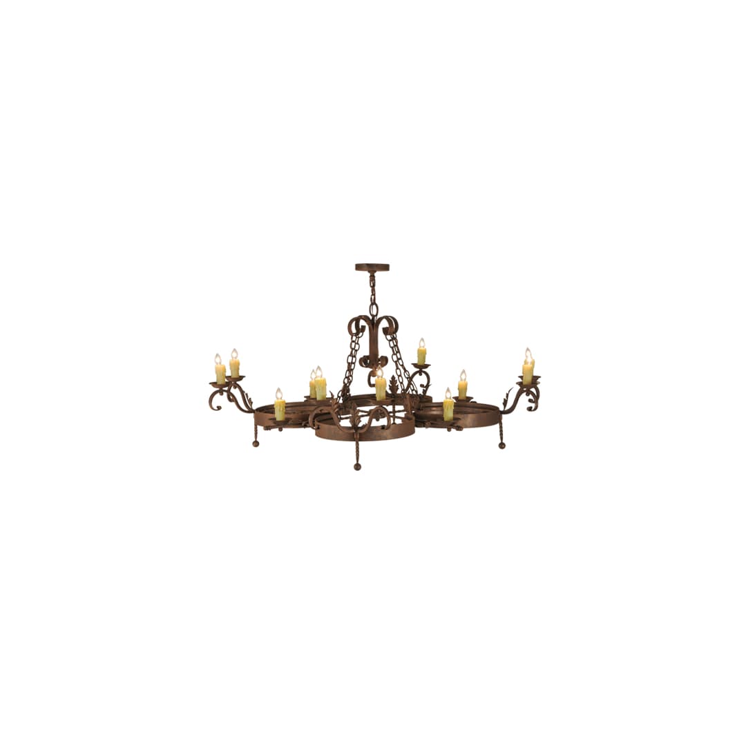 Andorra 12 Light 60" Wide Taper Candle Style Chandelier