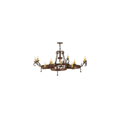 Andorra 12 Light 60" Wide Taper Candle Style Chandelier