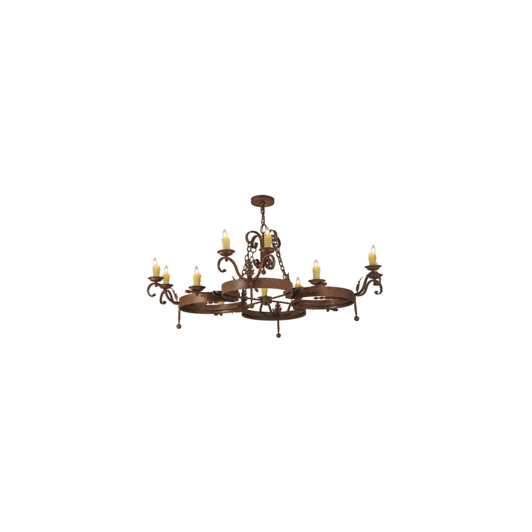 Andorra 12 Light 60" Wide Taper Candle Style Chandelier