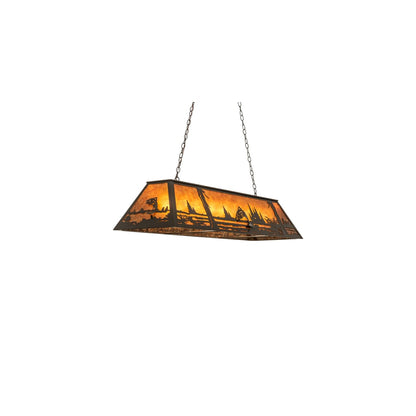 Leaping Trout 9 Light 17" Wide Linear Pendant
