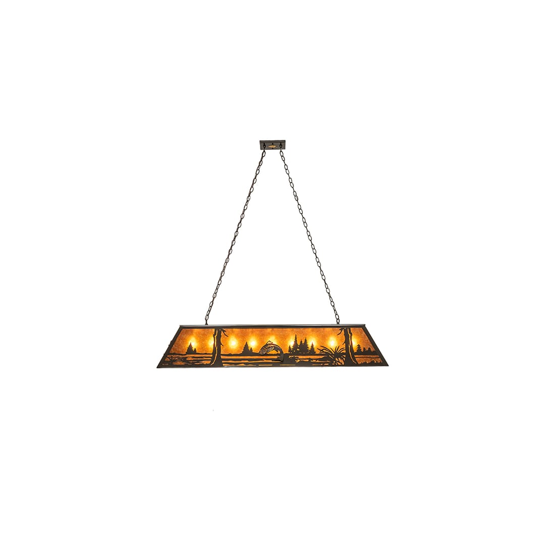 Leaping Trout 9 Light 17" Wide Linear Pendant