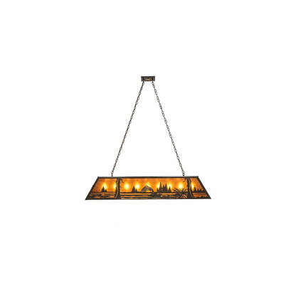 Leaping Trout 9 Light 17" Wide Linear Pendant