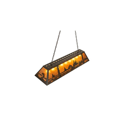 Leaping Trout 9 Light 17" Wide Linear Pendant