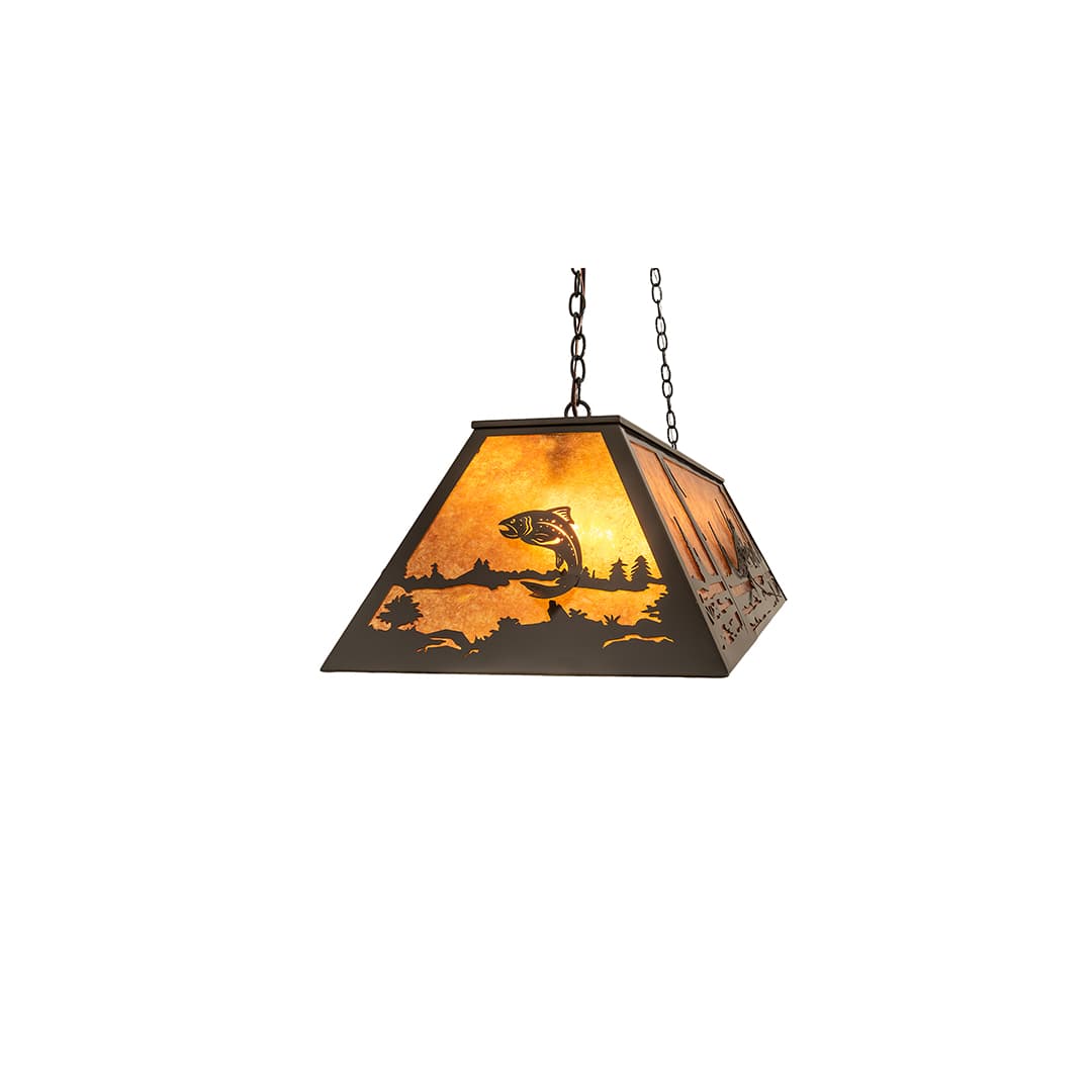 Leaping Trout 9 Light 17" Wide Linear Pendant