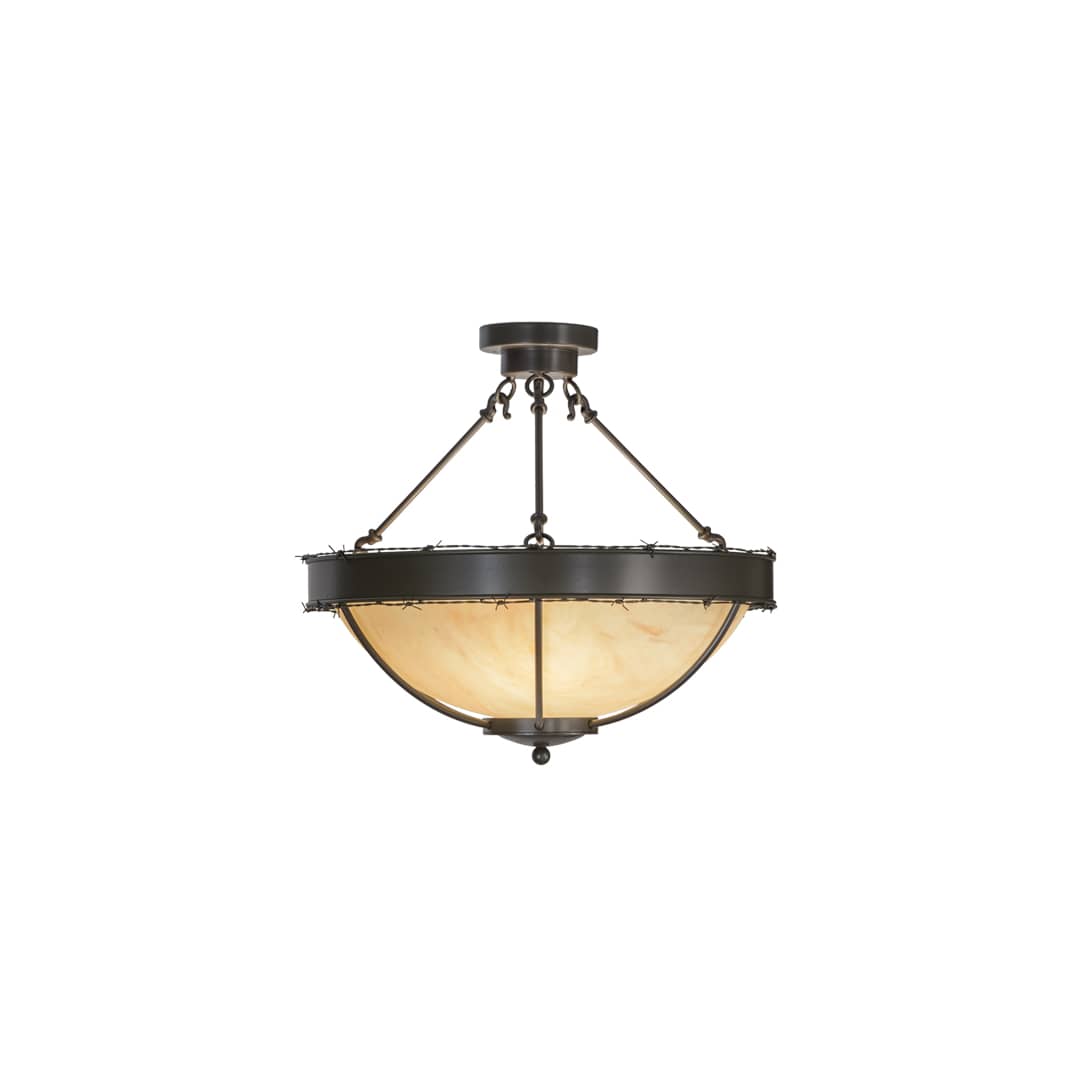 Barbed Wire 4 Light 24" Wide Semi-Flush Bowl Ceiling Fixture