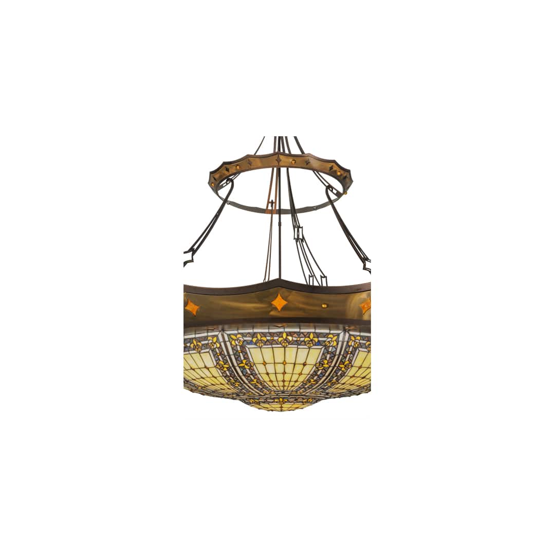 Fleur-de-lis 10 Light 57" Wide Pendant