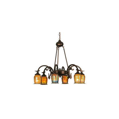 Favrile 6 Light 28" Wide Chandelier