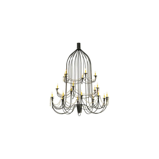 Bell 20 Light 72" Wide Beaded Candle Style Chandelier