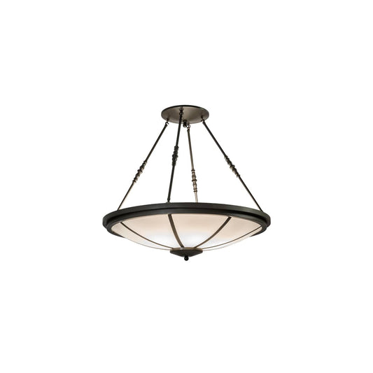 Commerce 6 Light 36" Wide Semi-Flush Bowl Ceiling Fixture - Timeless Bronze Finish