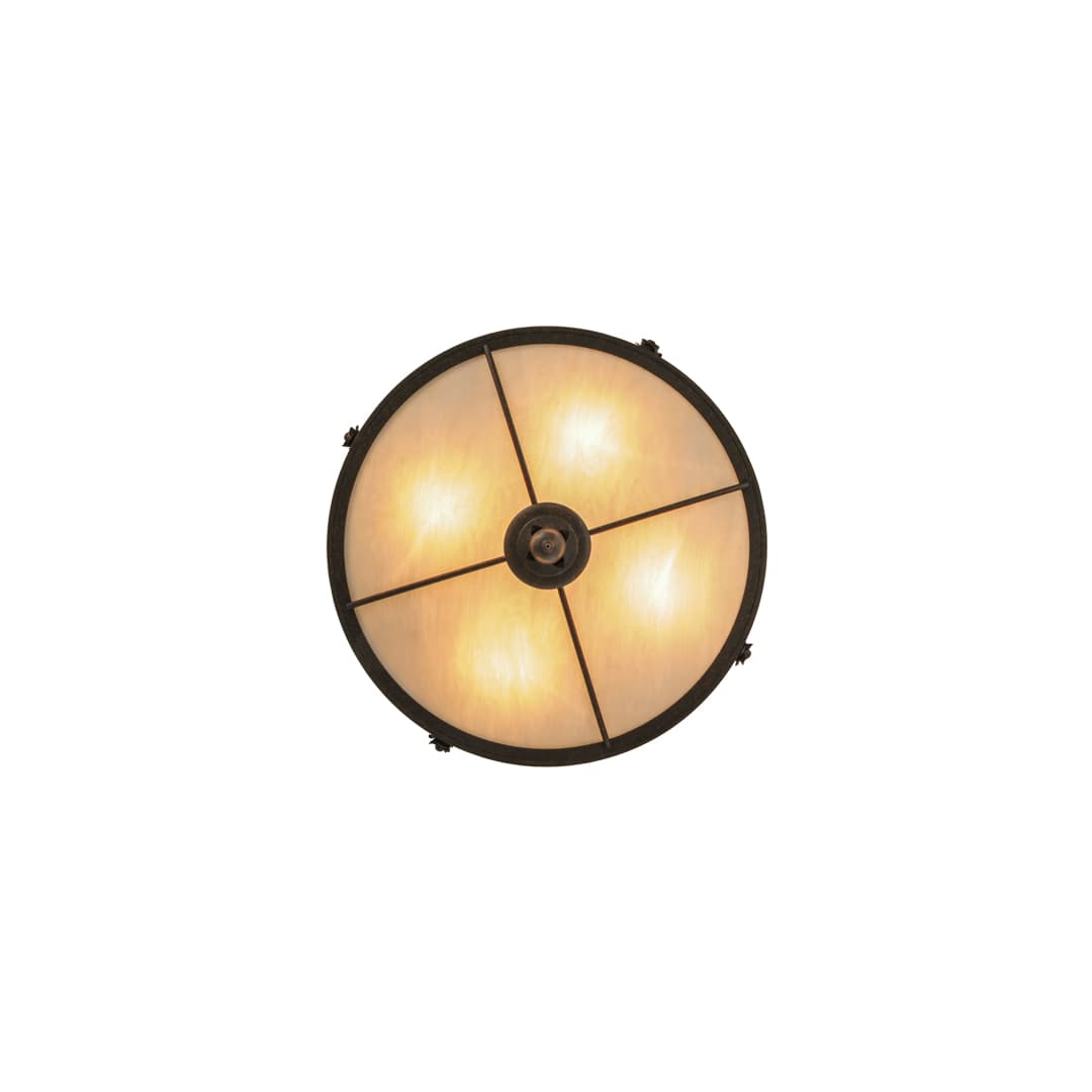 Arabesque 4 Light 28" Wide Semi-Flush Bowl Ceiling Fixture - Copper Rust Finish