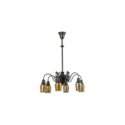Favrile 6 Light 28" Wide Chandelier