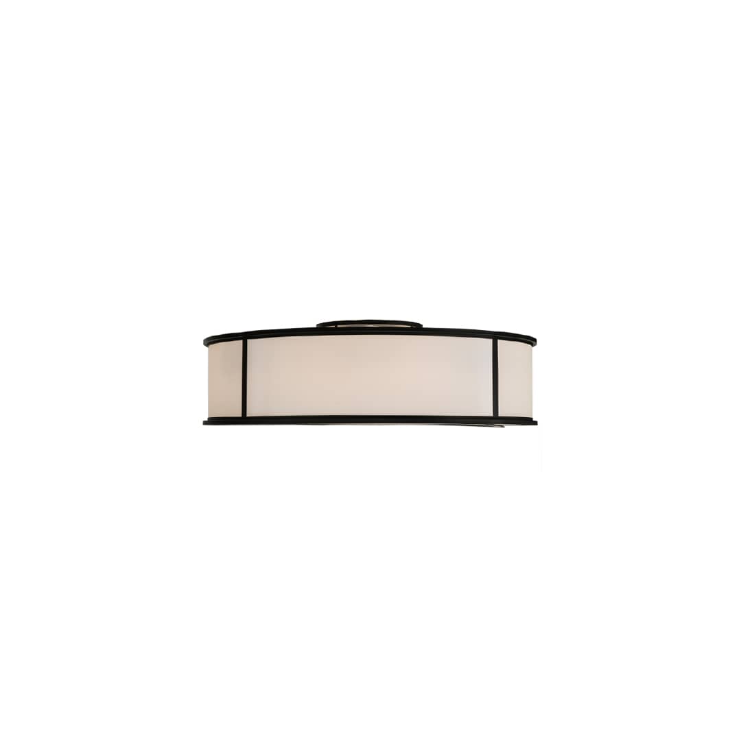 Nautilus 10 Light 60" Wide Flush Mount Drum Ceiling Fixture - Textured Black Finish