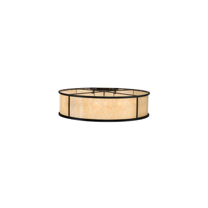 Nautilus 10 Light 60" Wide Flush Mount Drum Ceiling Fixture - Blackwash Finish