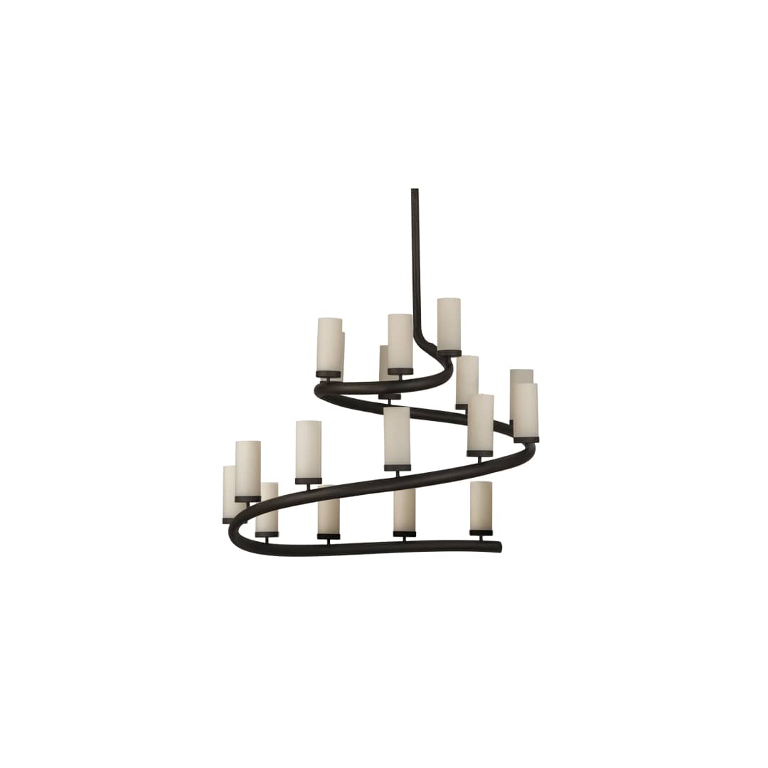 French Horn 17 Light 60" Wide Chandelier