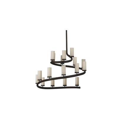 French Horn 17 Light 60" Wide Chandelier