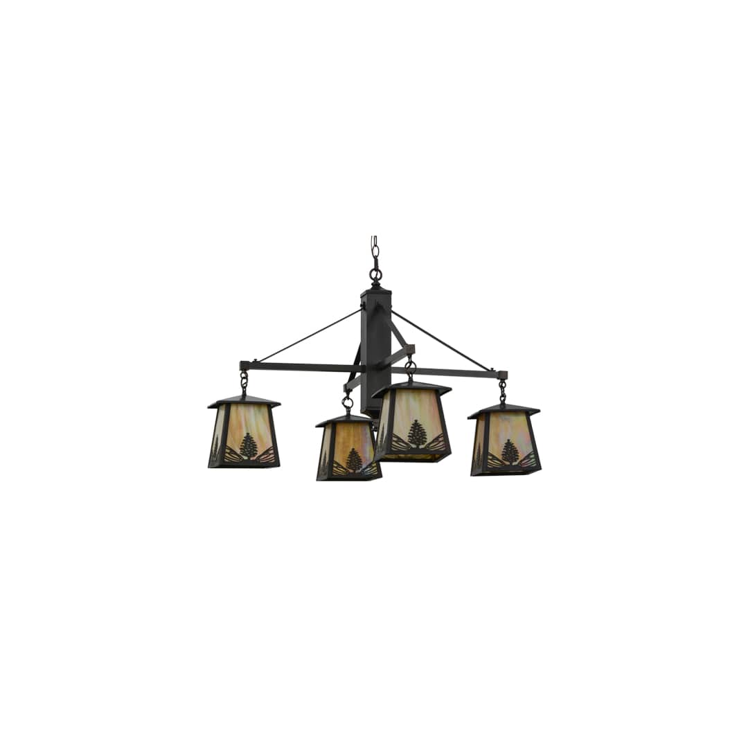 Mountain Pine 4 Light 38" Wide Chandelier