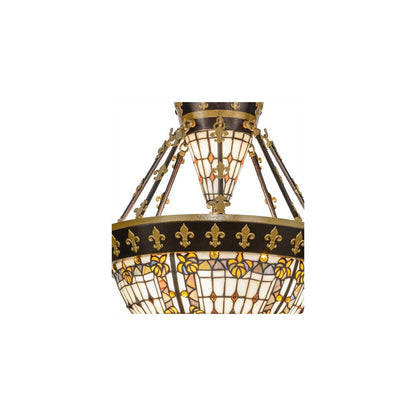 Fleur-de-lis 4 Light 19" Wide Semi-Flush Bowl Ceiling Fixture