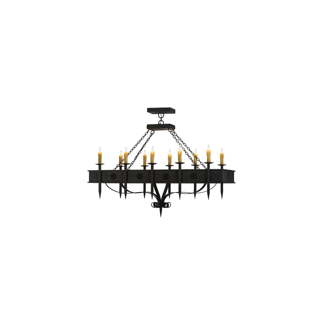 Calandra 10 Light 28" Wide Taper Candle Linear Chandelier
