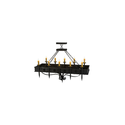 Calandra 10 Light 28" Wide Taper Candle Linear Chandelier