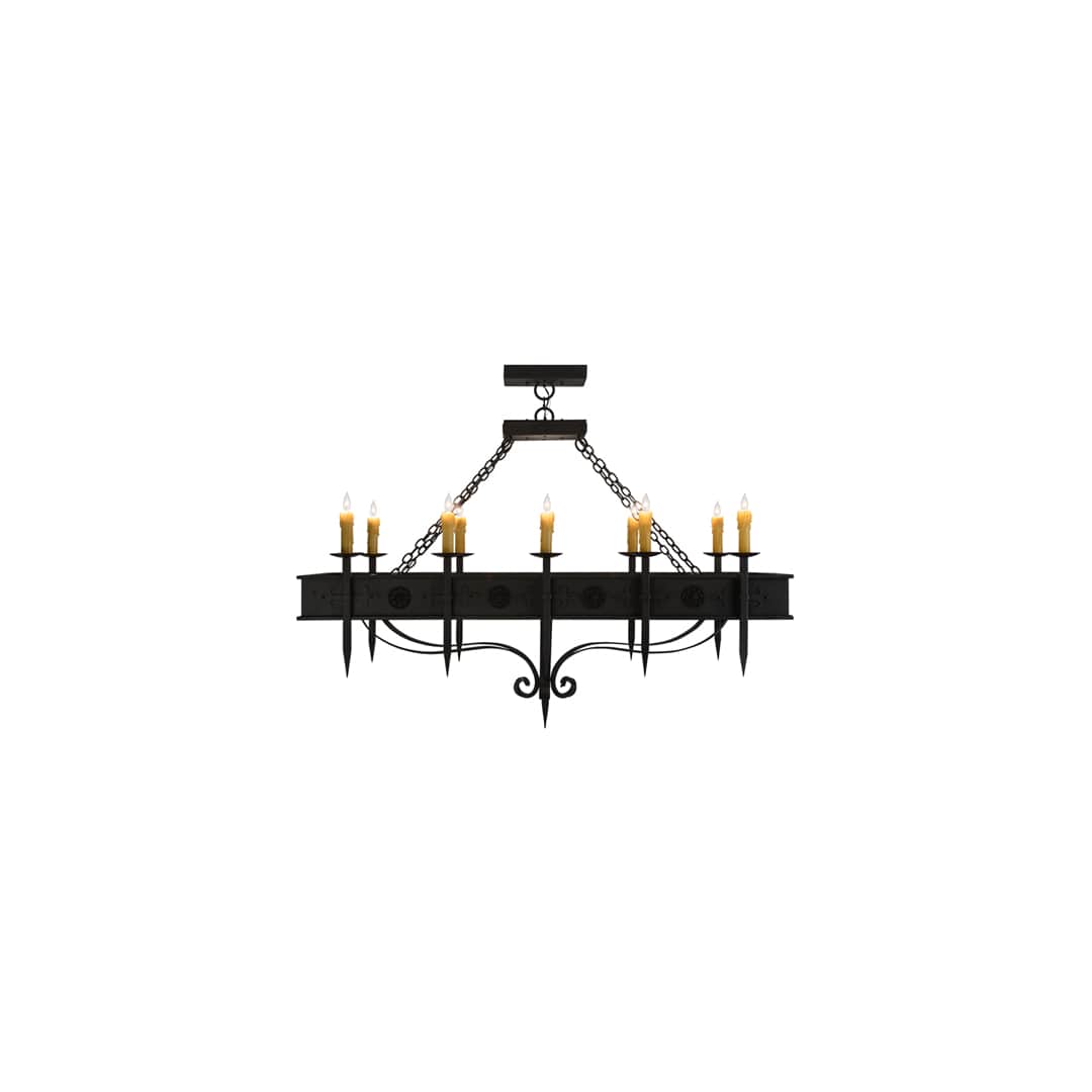 Calandra 10 Light 28" Wide Taper Candle Linear Chandelier