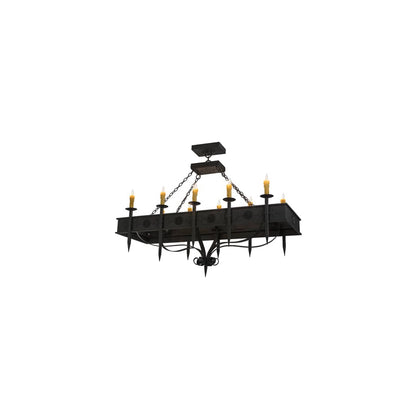 Calandra 10 Light 28" Wide Taper Candle Linear Chandelier
