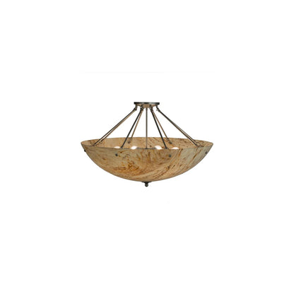Madison 8 Light 36" Wide Semi-Flush Bowl Ceiling Fixture - Nickel Finish