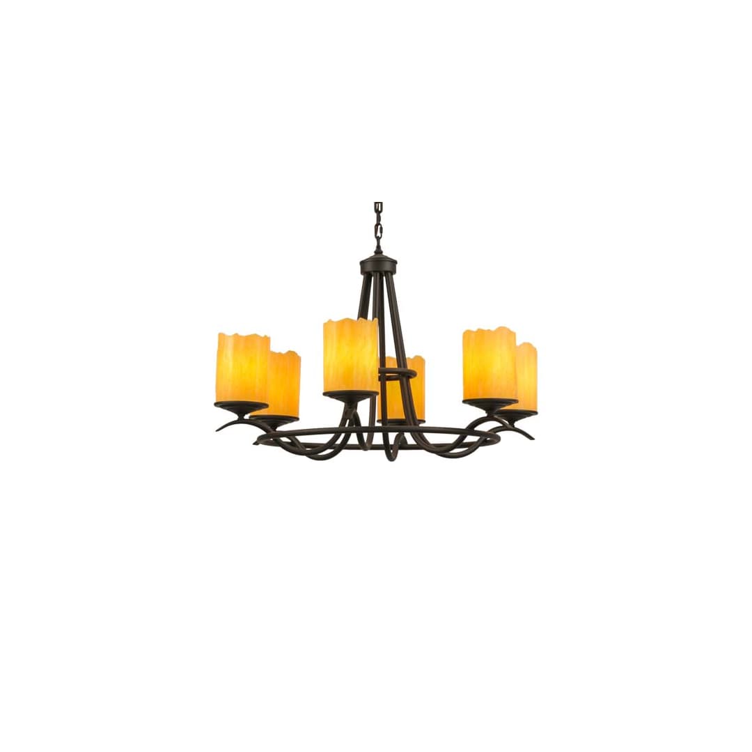 Octavia 6 Light 39" Wide Pillar Candle Ring Chandelier