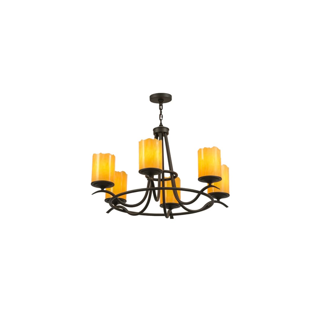 Octavia 6 Light 39" Wide Pillar Candle Ring Chandelier
