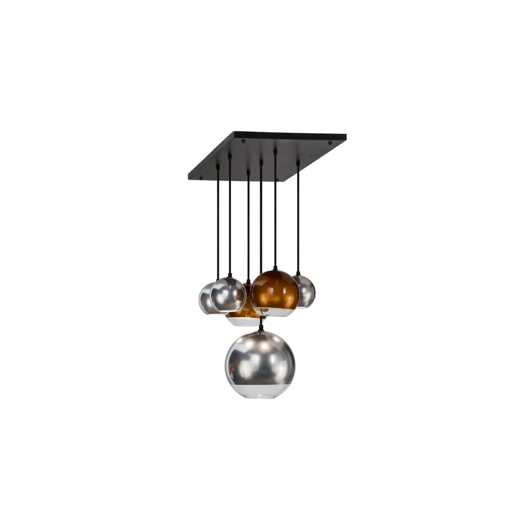 Metalica 6 Light 18" Wide Abstract Multi Light Pendant