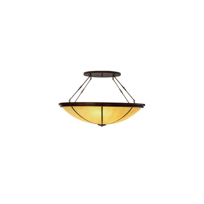 Commerce 8 Light 72" Wide Semi-Flush Bowl Ceiling Fixture - Copper Vein Finish
