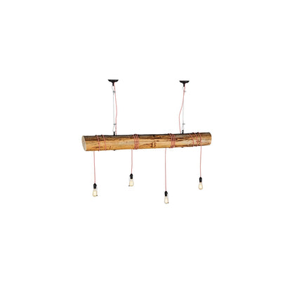 Hounds Tooth 4 Light 7" Wide Abstract Linear Pendant