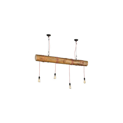 Hounds Tooth 4 Light 7" Wide Abstract Linear Pendant