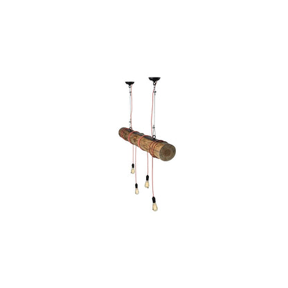 Hounds Tooth 4 Light 7" Wide Abstract Linear Pendant