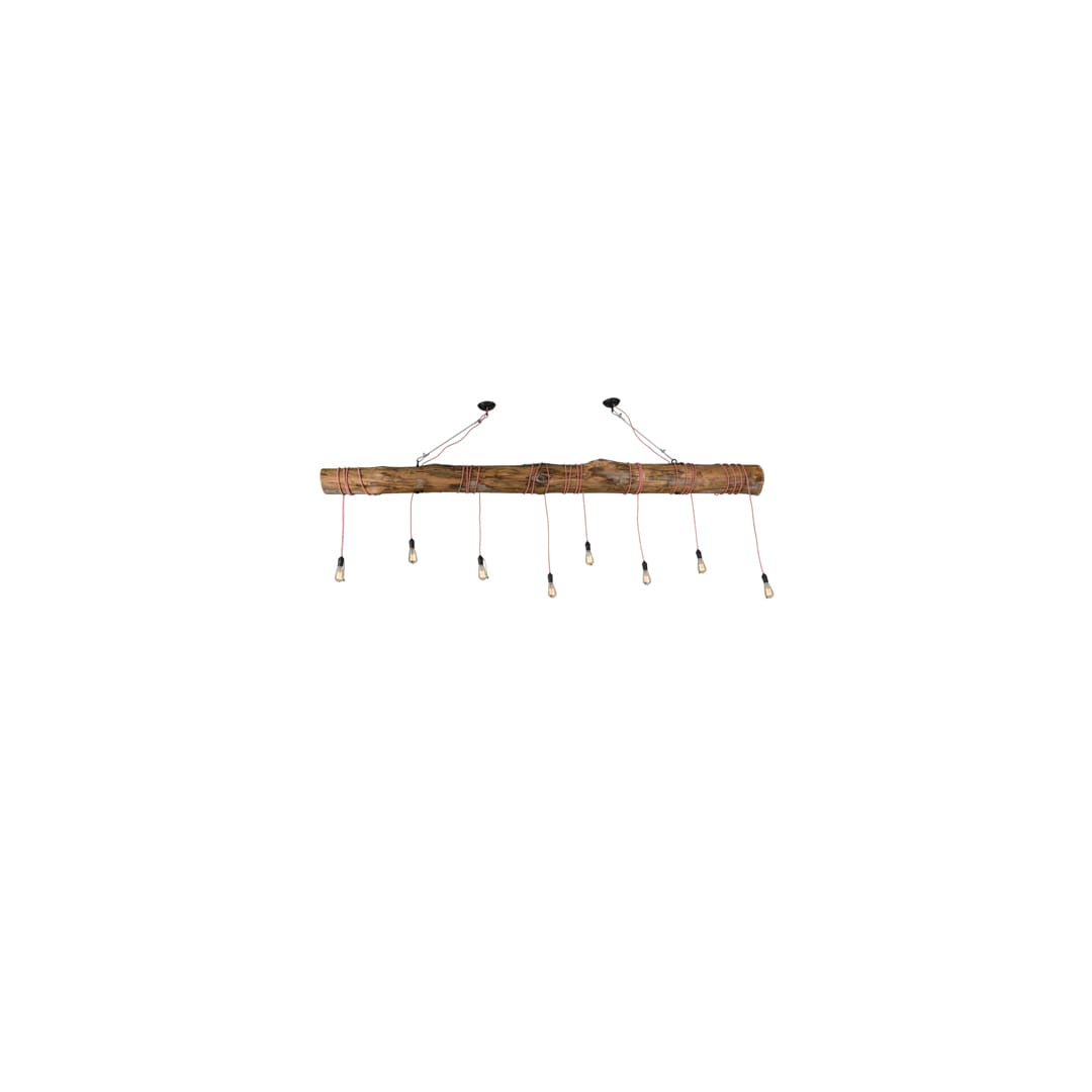 Hounds Tooth 8 Light 7" Wide Abstract Linear Pendant
