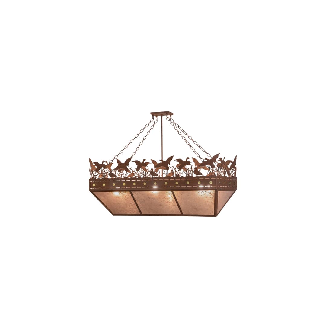 Ducks in Flight 6 Light 18" Wide Linear Pendant