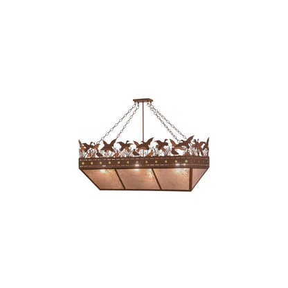 Ducks in Flight 6 Light 18" Wide Linear Pendant