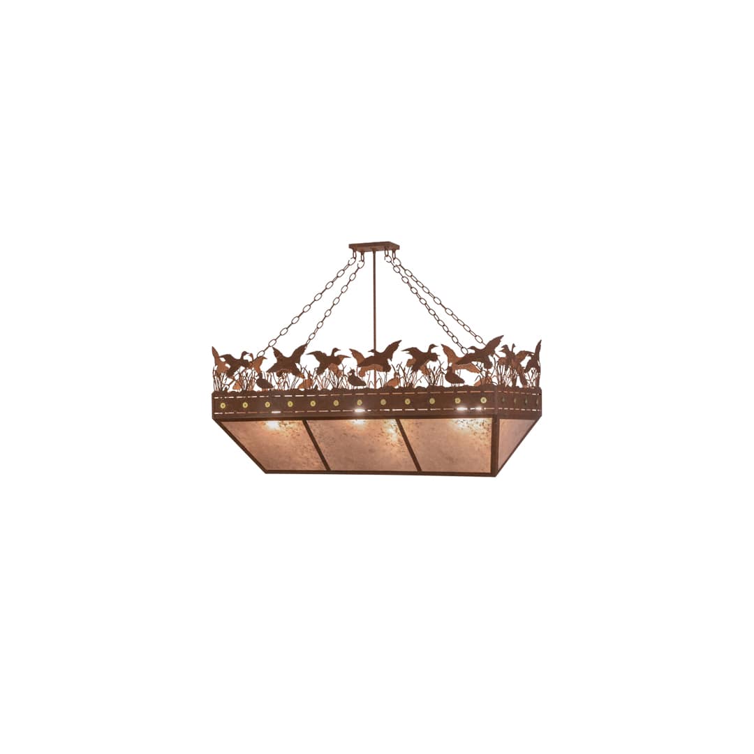 Ducks in Flight 6 Light 18" Wide Linear Pendant