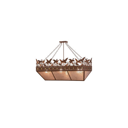 Ducks in Flight 6 Light 18" Wide Linear Pendant